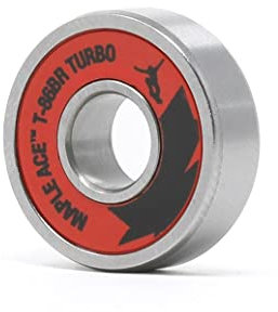 MAPLE ACE Turbo Skateboard Kugellager rot, mit Spacers (8 Pack)