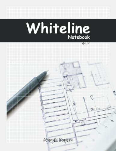Whiteline Notebook Graph Paper: Squared Grid white lined Sketchbook For Engineering Drawing Architectural Sketching Product Design 3D Maps, Writting Pad Journal