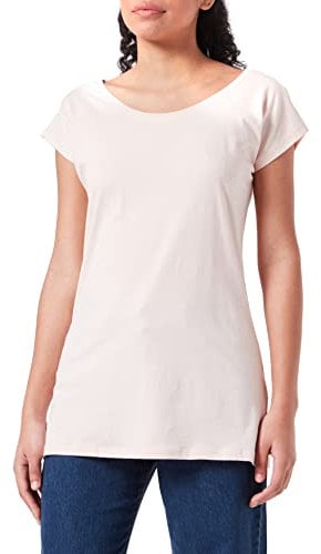 Build Your Brand Bb013-ladies Wide Neck Tee, T-Shirt Donna, Rosa (Pink), 3XL