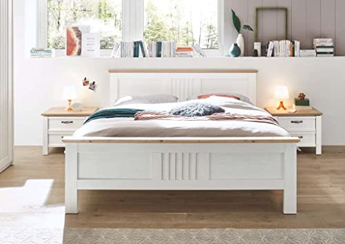 Froschkönig24 Trient Bett Doppelbett Andersen Pine/Artisan Eiche