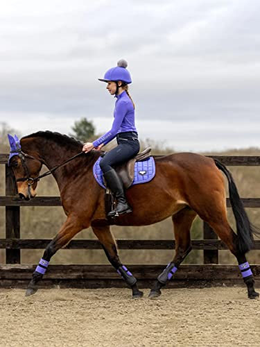 LeMieux Show Jumping Junior Loire Schabracke - Englische Sattelpolster für Pferde - Reitausrüstung und Zubehör (Bluebell - Junior)