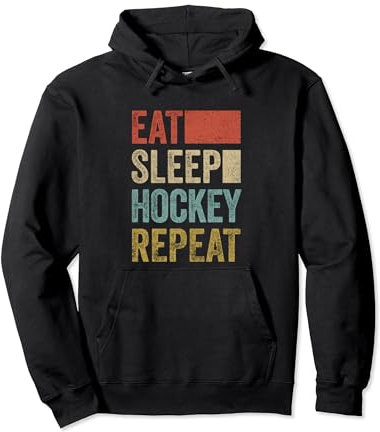 Eat Sleep Hockey Repeat Outfit Kinder Hockey Pullover Hoodie