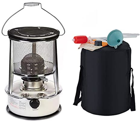Xrdbfd Petroleumofen Für Innenräume, Tragbare Petroleum Heizung, Petroleumheizung Mit Docht, Heizstrahler Für Camping Im Freien, Zelte, Kochen, Ohne Strom,6Lwhite