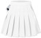 SANGTREE Faltenrock für Mädchen und Damen, elastische Taille, Uniformrock, Übergröße, 2 Jahre – US 4XL, A# einfarbig, weiß mit 2 Taschen, Klein