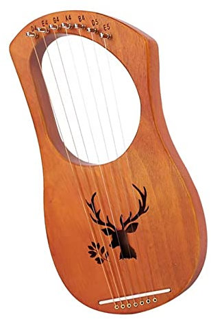 Arpa de liras Lyre Harp 7 Cuerdas Lyre Harp Caoba con Llave De Afinación Y Bolsa (Color : 7 Strings)