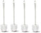 4 Pcs Toilet Brush With Water-repellent polyester bristles(White)