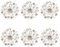 FINGERINSPIRE 6 STÜCKE 26.5 MM Blume Messing Strass Ösenknöpfe Kristall Silber Farbe Aufnähknöpfe Mit 1 Löchern Und Flacher Rückseite, Modische Krallen Strass Schneeflocke Metallknöpfe Für Handwerks