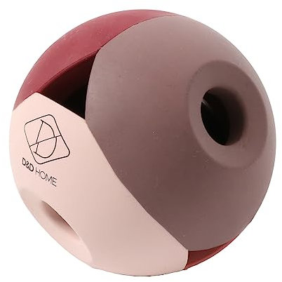 D&D Home, Luca Rosewood Spielzeug für Hunde, 8 x 8 x 8 cm, Rosa, magischer Ball, der die Sinne weckt, Robustes Spielzeug aus Gummi, mit Glöckchen, ideal für Blinde oder sehbehinderte Hunde