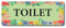Maggie-Mais Floral Toilet Sign 20x7.5cm Brushed Aluminium Wall Mount Decorative