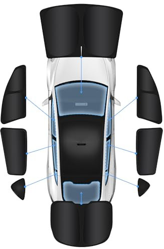 Upgraded Sunshade for Tesla Model Y - Window Privacy Sun Shade for Tesla Model Y 2020-2024, Improved UV Protection Fabric - Sunshade Accessories for Car Full Windows - Gifts for Tesla Owners (8PC)
