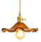 S-Cevada Pendelleuchte mit Glas Lotusblatt Lampenschirm, Industrial Vintage E27 Decken Hängelampe, Bauernhaus Esszimmer Kücheninsel Kronleuchter (Grün) (Amber)