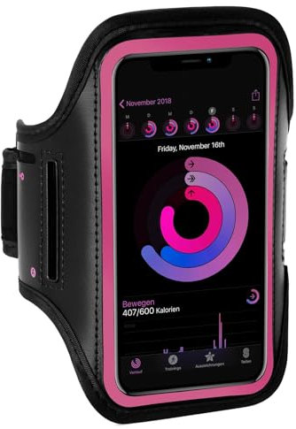 ONEFLOW Workout Case für Blackview A200 Pro Sportarmband zum Joggen mit Touch Fenster, Handy Armband für Sport und Outdoor, Handyhalterung für den Arm, Lauftasche Jogging, Pink