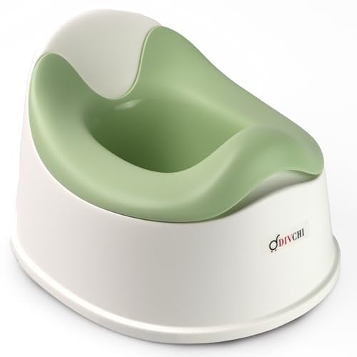 DIVCHI Baby Potty Training Seat Toddler Toilet Trainer Chair with Non-Slip Base Removable Bowl & High Back Rest for Boys & Girls (Green)