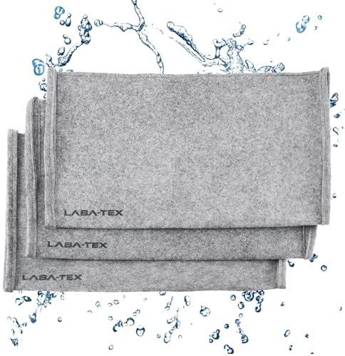 LABA-TEX Hochwasserschutz Wassersperre – Einweg Wasseraktivierte Flut-Barriere für Türen, Keller & Fenster (Grau, 5 Liter - 3 Stück)