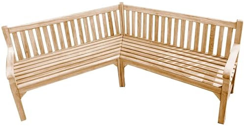 Teako Design Luxofit Teak Armlehnen Eckbank Tandil Massivholz, Gartenmöbel, nachhaltig, mit Armlehnen, Langlebige und Robust, für den Garten geeignet, FSC-zertifiziertem, TB-1714