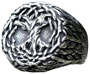 WEAV Neuer Wikinger Gothic Odin Yggdrasi Runen Ring Herren Eheringe Damen Band Schmuck Geschenk Anel Vintage