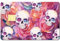 CREATCABIN Rosen-Kartenaufkleber Mit Totenkopf-Motiv,Für Debit- Und Kreditkarten,Skelett,Zum Personalisieren von Bankkarten,Zum Schutz von Aufklebern,Schmal,Für EBT-Transportschlüsselkarte,186x137mm