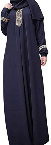 DeaAmyGline Muslimische Kleider Damen Lang Abaya Muslim Maxikleid Kaftan Kleid Große Größen Langarm Gebetskleid Ramadan Kleidung Islamische Türkische Kaftan in Voller Länge Gebetskleidung für Frauen