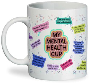 Custom Mental Health Gifts Mug - Personalized Gifts for Men and Women - Funny Mugs for Work Colleagues, Friends, and Family - Cute and Affirmation mug For Family,Friends and Loved ones.