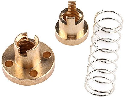 Anti Backlash Brass Nut, High 8mm T8 Threaded Rod Lead Screw Nut for 3D Printer, 3D Printer, Engraving Machine