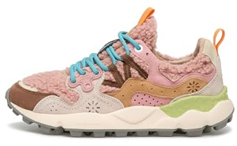 FLOWER MOUNTAIN Sneakers aus Veloursleder und Stoff, Rosa- 41