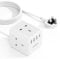 Extension Lead with 4 USB Slots, 4 Way (13A/3250W) Multi Plug Extension Cable, UK Desktop Power Extension Cord with Multi Socket, 1.5M Extension Cable (white, 3M)