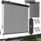 KESSER® Toldo vertical de 200 x 250 cm, con mecanismo de manivela, incluye kit de montaje y cubierta, protección solar con manivela para balcón y terraza