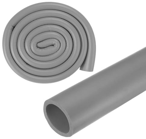 M METERXITY Pipe Insulation Foam Tube, 28mm 1-1/8 ID 38mm 1-1/2 OD 3.3Ft 1m Length, Soft Flexible Foam Tubing Pipe Insulation for Handle Grip Support/Guitar Stand/Roof Racks [Gray]