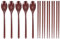 Xiniy Teak Wooden Spoons and Chopsticks Set, Non-Stick Spoons Soup-Teaspoon for Kitchen Cooking Utensil Tools