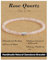 Landorilo Bracelet Femme, Pierre Naturelle de 4mm Avec Perles D'amour en Argent 925, Bracelets de Perle de Yoga, Noël, Anniversaire, Cadeaux pour Femmes（Quartz Rose）