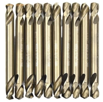 10 Uds HSS cobalto M35 brocas de doble punta for broca espiral Metal cabezal for acero inoxidable(5mm)
