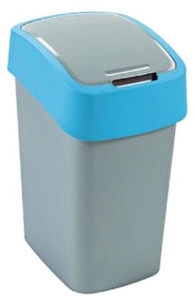 CURVER Flip Bin Schwingdeckeleimer 50 Liter Silber/blau