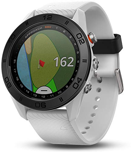 Garmin Approach S60 GPS-Golf-Uhr mit Weiß silicone band, Schwarz