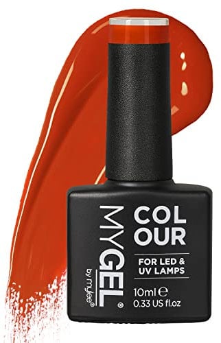 MyGel by MYLEE Smalto Gel Semipermanente 10 ml [Orange Crush ] UV/LED Nail Art Manicure Pedicure per Uso Professionale e Domestico - Lunga Durata e Facile da Applicare