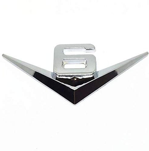 1 Stücke 3D Auto Logo Emblem V6 Metall Aufkleber Abzeichen Karosserie Aufkleber Für Auto