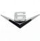 1 Stücke 3D Auto Logo Emblem V6 Metall Aufkleber Abzeichen Karosserie Aufkleber Für Auto