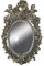 zeitzone Wandspiegel Engel Silber Oval Barock Spiegel Antik-Stil 55x30cm