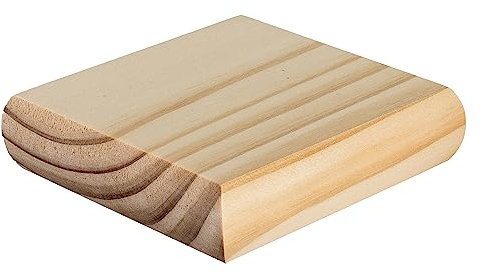 Cambridge Clear Pine Flat Newel Cap 110x110x27mm, Full Stair Newel Post Flat Cap 90mm, Recessed to Suit a 90mm x 90mm Newel (Full)