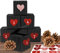 Adventskalender Set Black & Beauty aus 24 schwarzen Adventsboxen mit 24 weihnachtlichen Zahlenaufklebern „Romantischer Advent“ zum Basteln und Befüllen