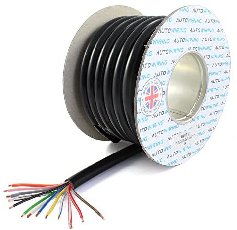 Autowiring 13 CORE Cable HEAVY DUTY 12v 24v Wire Caravan Trailer LED Bulb Lights (8 METRE COIL)