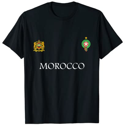 Marokko Flagge Vintage Stil Retro Marokko Fußball Marokko T-Shirt