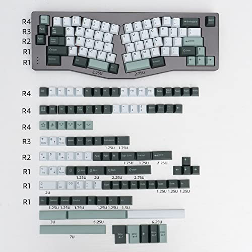 Botanical Keycaps Set 173 Tasten Cherry Profile Doubleshot Custom Keyboard Keycaps ISO ANSI für Cherry MX Gateron 60% 65% 70% 75% 95% Mechanische Tastaturen