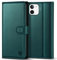 Kuafcase Compatible for iPhone 12 Mini Case with 4 Card Slots Magnetic Closure Kickstand Shockproof Protective Phone Case Compatible for iPhone 12 Mini - Green