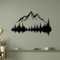 Metall Wandkunst Berg und Wald Metall Wanddekoration, große Wandskulptur für rustikales Zuhause, Innen und Außenbereich, Moderne Deko, Bilder für Zuhause Büro Wohnzimmer (Berg 2, Klein, Black/Black)