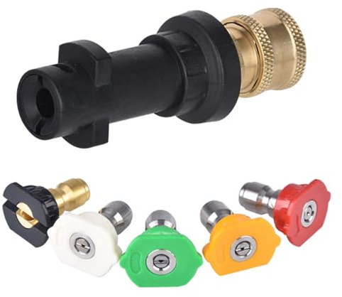 Pressure Washer Adapter, 1/4 Quick Connect Female Fitting, High Pressure Washer Coupler Quick Release Hose Pipe Connecting Parts Pressure Washer Adapter for Karcher