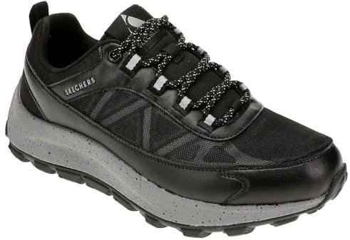Skechers Men's Urbex Sneaker, Black Duraleather/Mesh/Charcoal Trim, 6.5 UK