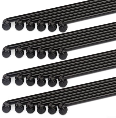 Juego de radios de rueda de bicicleta, 24 piezas de 79 a 230 mm, 12 G/13 G, ruedas de bicicleta eléctrica, radios de acero para bicicleta, radios de bicicleta con pezones (12 g, negro, 210 mm)