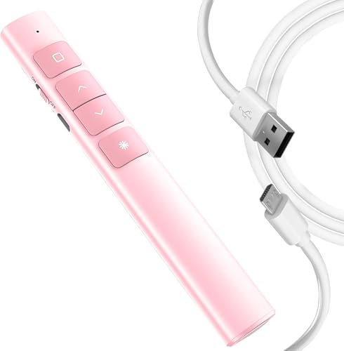 Wireless Presenter Remote Presentation Clicker 2. 4GHz Presentation Pointer Clicker Slide Advancer Plug Play 328Ft Control Long Range for Presentations Laptop Computer Office