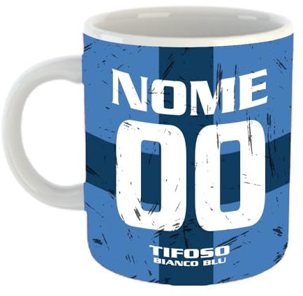 Tazza Tifoso Calcio Serie A Tifoso Como Personalizzata con nome e numero Misura 23x11 in Ceramica Sublimatica
