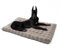 Mora Pets Hundebett Flauschig Hundedecke Waschbar Hundematte Hundekissen Weiches und Warmes für Kleine Mittelgroße Grosse Hunde Decke Kuschelig und rutschfest Braun 107 x 71 cm